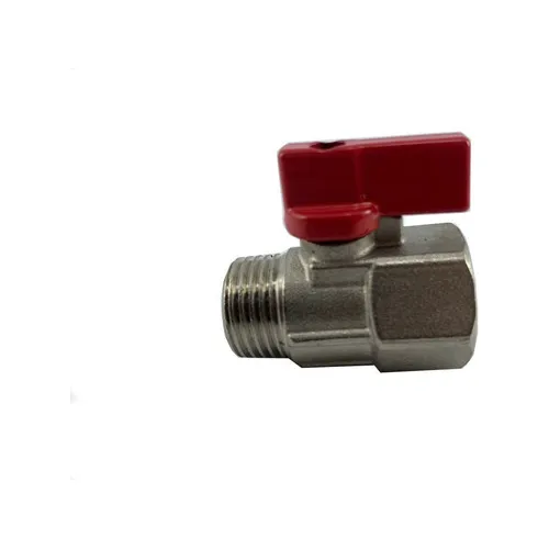 Llave De Arresto 1/2 X 1/2 Mango Rojo Importada
