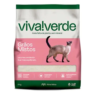 Viva!verde Areia HigiĂȘnica GrĂŁos Mistos Para Gatos Feita De Milho E Mandioca 4kg - Alma Felina Viva!verde Areia HigiĂȘnica GrĂŁos Mistos Para Gatos Feita De Milho E Mandioca 4kg - Alma Felina