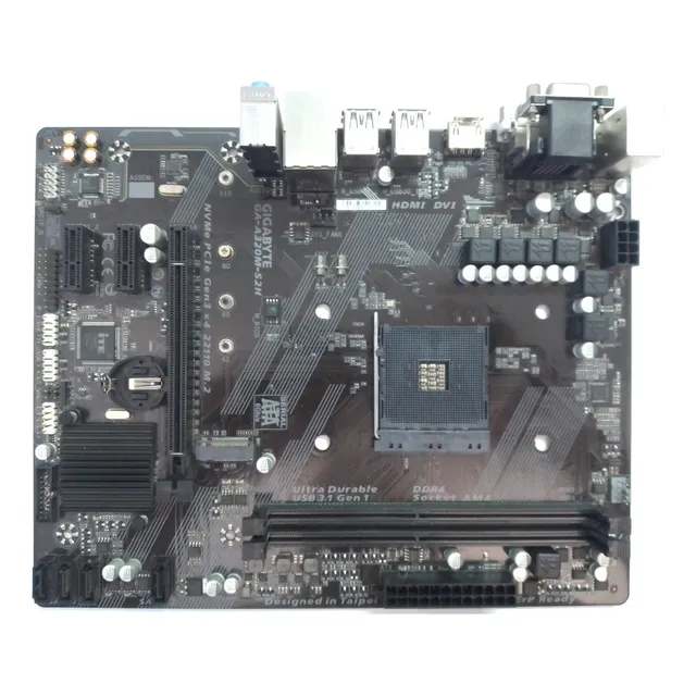 Placa Am4 Ga-a320m-s2h Gigabyte - Ryzen/a12/a10/a8/a6/athlon