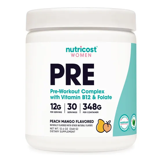 Polvo De Preentrenamiento Nutricost Peach Mango Para Mujer,