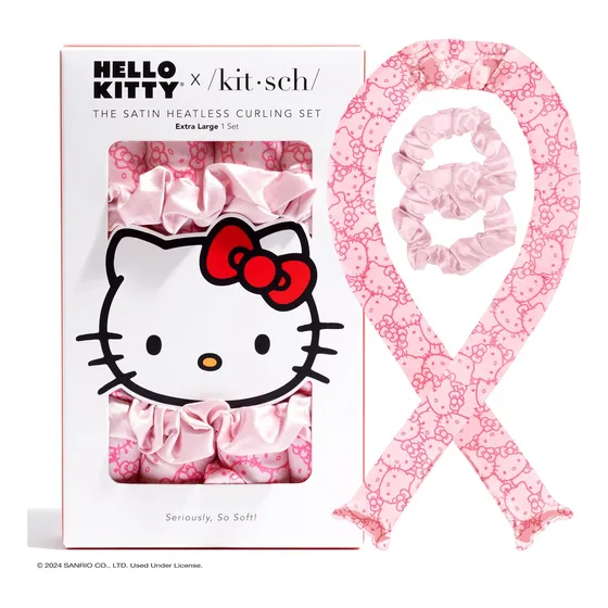 Conjunto De Rizadores Hello Kitty: 12 Rodillos Para Rizos Su