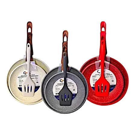 Kit Frigideira 3 Peças Cerâmica Indução Antiaderente 24/20cm