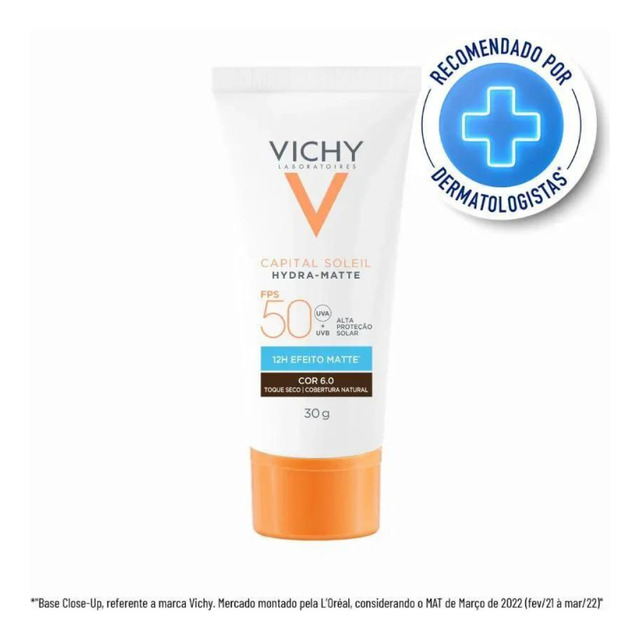 Protetor Solar Capital Soleil Hydra-matte Fps 50 Cor 6.0 30g Vichy Protetor Solar Capital Soleil Hydra-matte Fps 50 Cor 6.0 30g Vichy