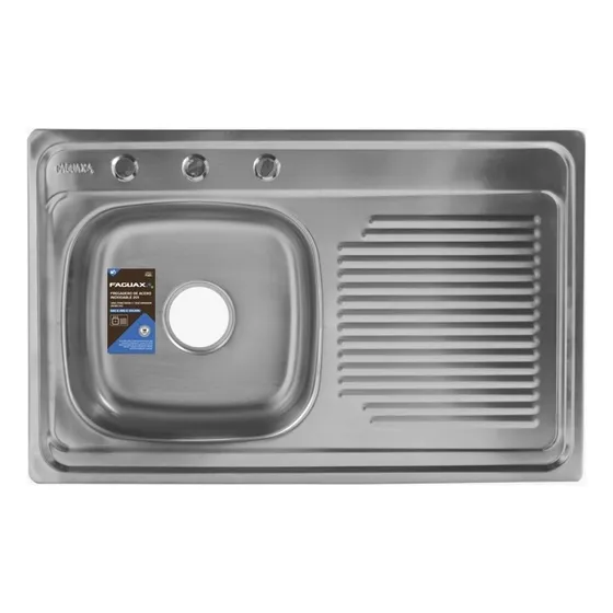 Fregadero Empotrar Escurridero Derecho 80x50x15cm Faguax
