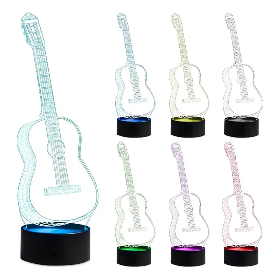 Lampara Led Guitarra 3 Func. Rgb Usb Control 110v Ilum-ven