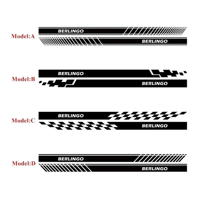 Vinilo Auto Lateral Tuning Franjas Falda Ploteo Berlingo