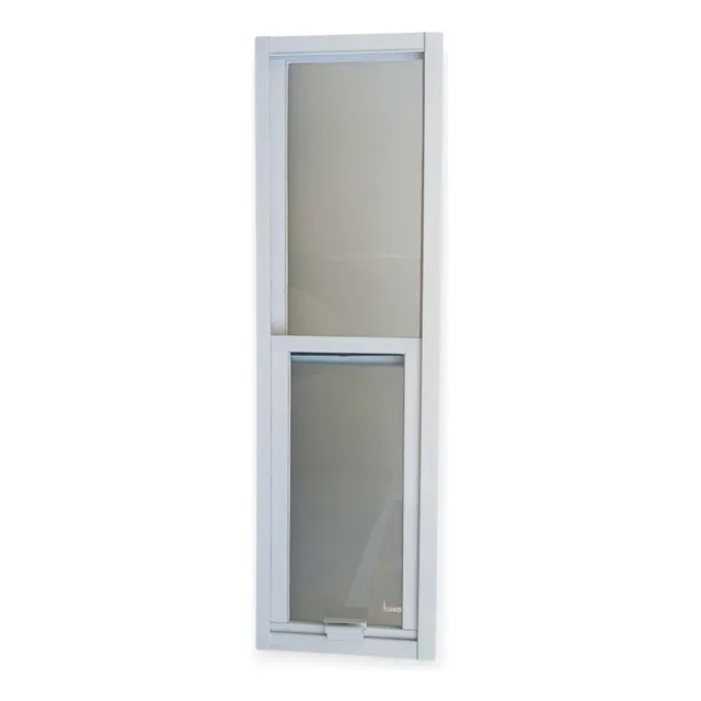 Ventana Aluminio Guillotina 120x40 Vidrio Mosquitero Blanco