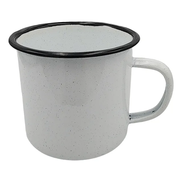 Taza O Pocillo Peltre Filo Negro Sublimar Sublimacion 1 Pz