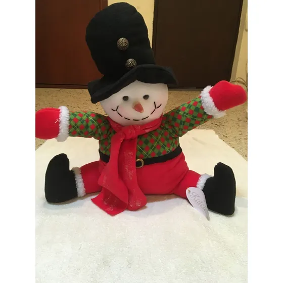 Adorno Navidad Con Sombrero Hermoso Muñeco Nieve 