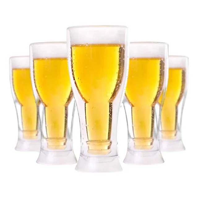5 Copo Tulipa Acrílico Garrafa Invertida Copo Chopp 300ml