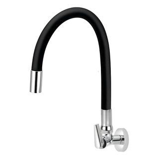 Torneira Cozinha Parede Tubo Mangueira Preta Silicone Forusi 9.11.1063.92 Cromado Torneira Cozinha Parede Tubo Mangueira Preta Silicone Forusi 9.11.1063.92 Cromado