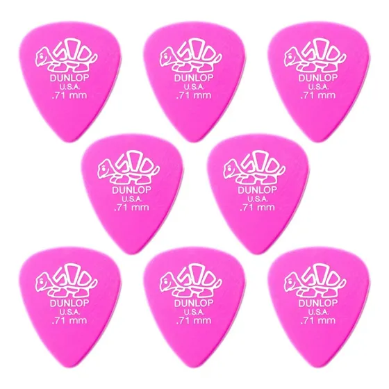 Pajita rosa Delrin 500 Dunlop 14r.71 Cod.1802 18 Un color rosa de 0,71 mm