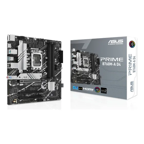 Mother Board Asus Prime B760m-a D4, 14th Gen, Cpu Ddr4