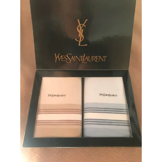 Pañuelos Hombre Marca Lujo X 2. Ideal Regalo Papà! Beige Rayas Único