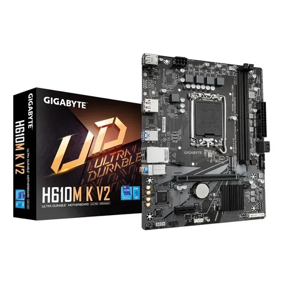 Motherboard 1700 14°gen - Gigabyte Ga-h610m-k V2 Ddr5 1 Color Negro | Cuotas sin interés