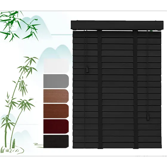 Persiana Veneciana Madera Para Ventana Maciza Natural Opaca