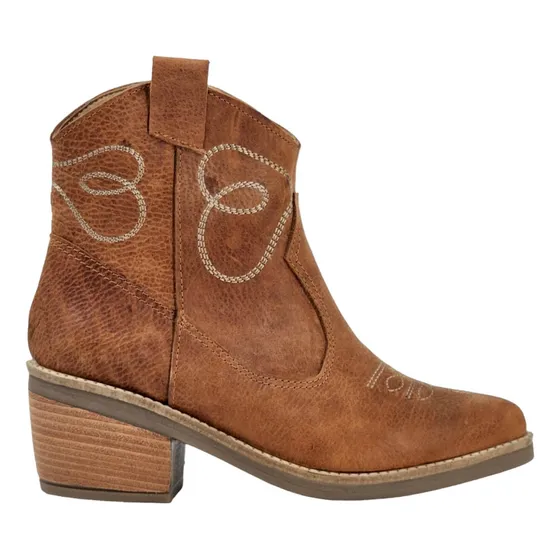 Botas Texanas Botinetas Texas De Mujer Antonella Cuero Suela