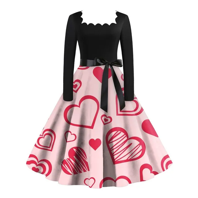 Vestido Fiesta Noche Ama Casa Estampado Dia San Valentin 58