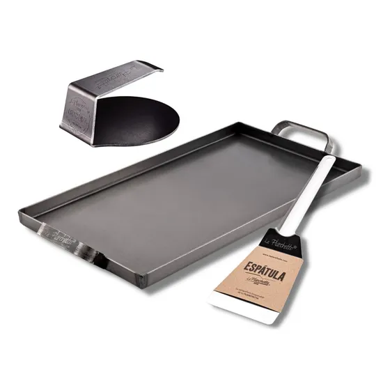 Planchetta 2 Hornallas Con Smasher Y Espátula La Planchetta