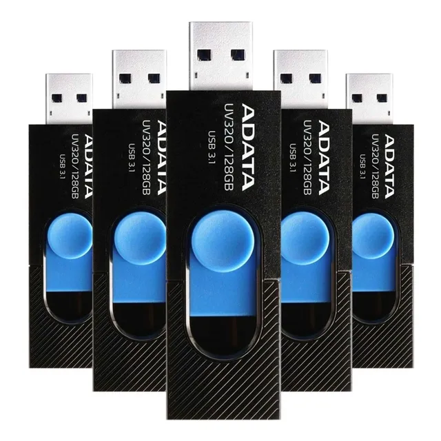 Kit 5 Memoria Usb Adata Auv320 32gb 3.1 Gen Auv320-32g-rbkbl Color Negro Liso