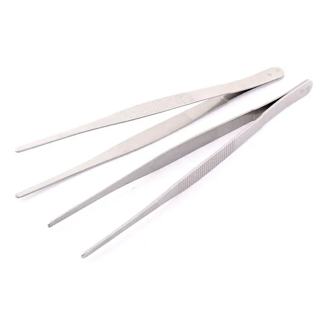 Pinza Recta Roma Acero Inoxidable 8  Largo Punta Dentada 2