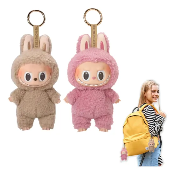 Labubu Macaron Monsters Vinilo Peluche Llavero Juguetes 2pzs