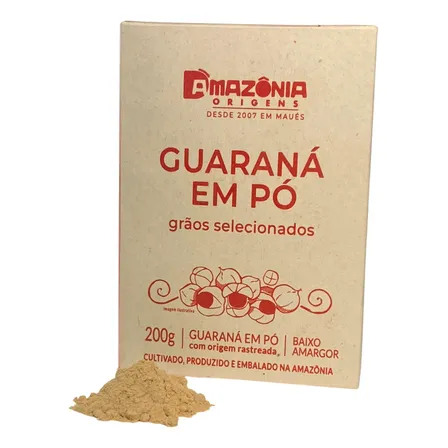 Guaraná Em Pó Selecionado - Embalado A Vácuo - Pacote 200g Guaraná