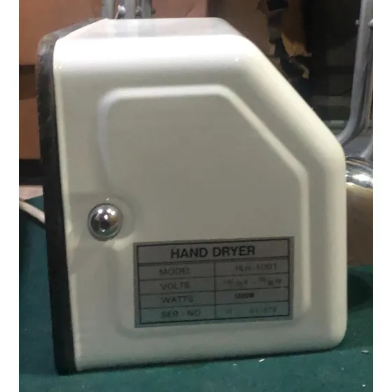 Secador De Manos Eléctrico. Corriente 110 V 