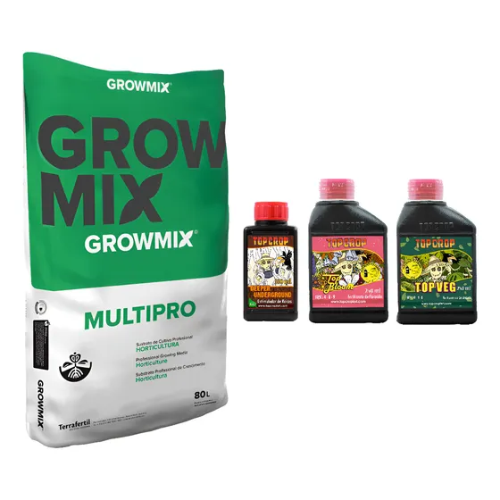  Grow Mix 80 Lt Top Crop Deeper 100 Ml  Veg Bloom 250 Ml