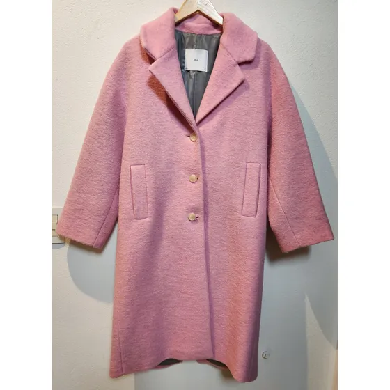 Tapado Importado Mujer Mango Italia. Rosa. Oversize Talle M.