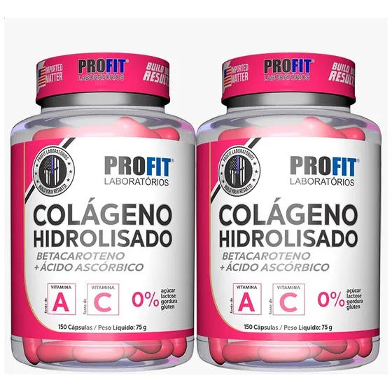 2x Colágeno Hidrolizado C/ Betacaroteno + Vit C 300 Capsulas