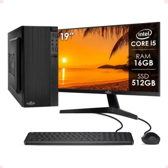 Computador Completo I5 16gb Ssd 512gb Monitor 19 Strong Tech
