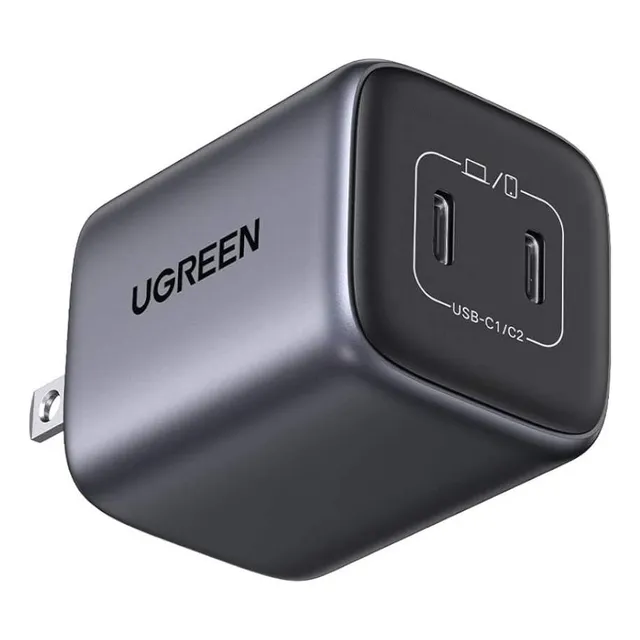 Cargador Ugreen 45w 2 Puertos Tipo C Para S25 Ultra/iphone16