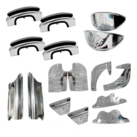 4 Garra Batente Para-choque Fusca 71 / 96+ Kit Polainas Inox