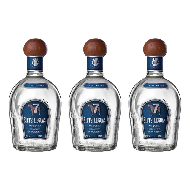 3x2 Tequila 7 Leguas Blanco 375 Ml