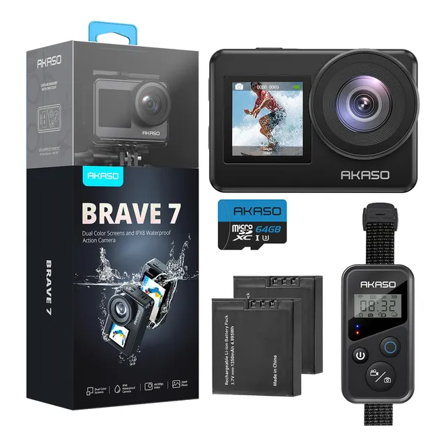 Cámara De Acción Akaso Brave 7, 4k, 30 Fps, 20 Mp, Resistent
