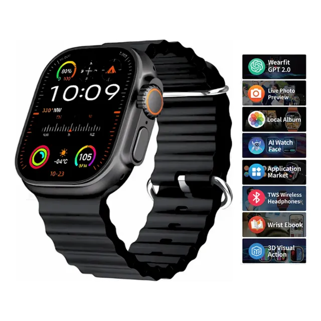 Smartwatch Hk10 Ultra 3 4gb Chatgpt Amoled 2.02 Bt 5.3