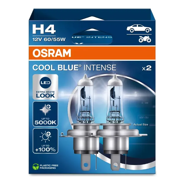 Par De Lâmpada Osram Cool Blue Intense H4 5000k 12v 60/55w