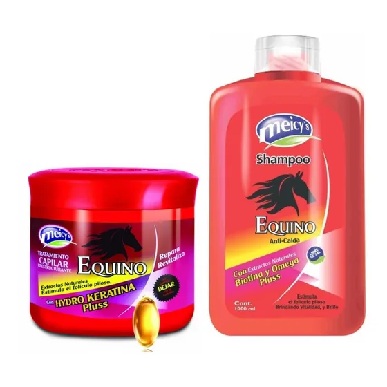 Kit: Shampo + Tratamiento Equino Anticaid - L a $87