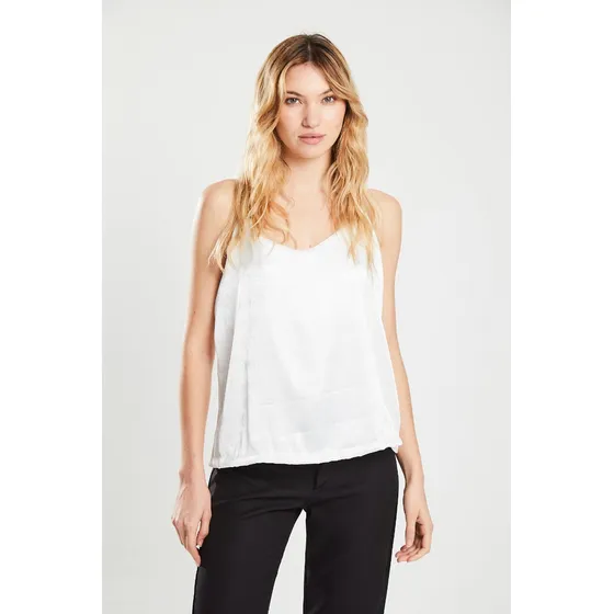 Remera Sin Mangas Para Mujer En Poliéster Color Blanco Koxis