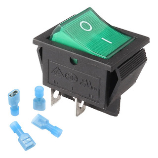 Switch Boton Balancin Verde Uso Rudo On Off 250v 30a Switch Boton Balancin Verde Uso Rudo On Off 250v 30a