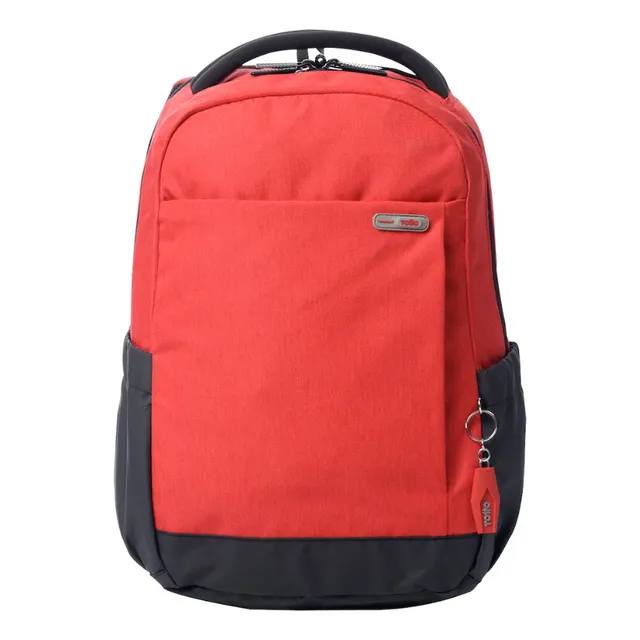 Mochila Totto Para Tablet Y Pc Color Rojo Diseño De La Tela Rayas