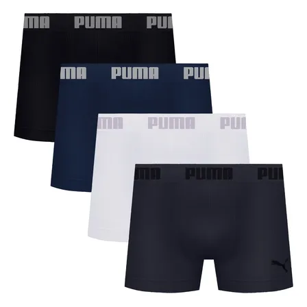 Kit 4 Cuecas Boxer Puma Original Sem Costura Box Masculina