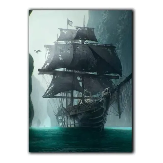 Hh- L Pintura De Diamantes 5d Diy 60x40cm - Barcos