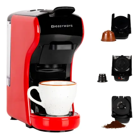 Cafetera expresso Milano Coffee 3 en 1 Rojo EasyWays