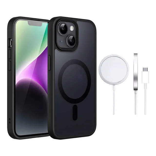 Funda Para iPhone Con Magsafe Uso Rudo+cargador Inalambrico