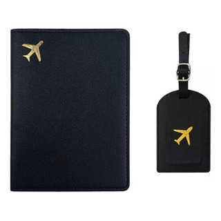 Kit Carteira Para Passaporte Elegante E Tag De Identificação Kit Carteira Para Passaporte Elegante E Tag De Identificação