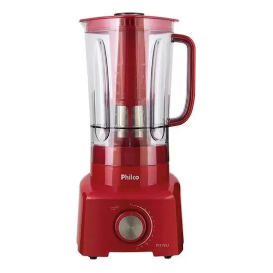 Liquidificador PH900 Com 12 Velocidades e Pulsar Potência de 1200W Cor Vermelho Philco