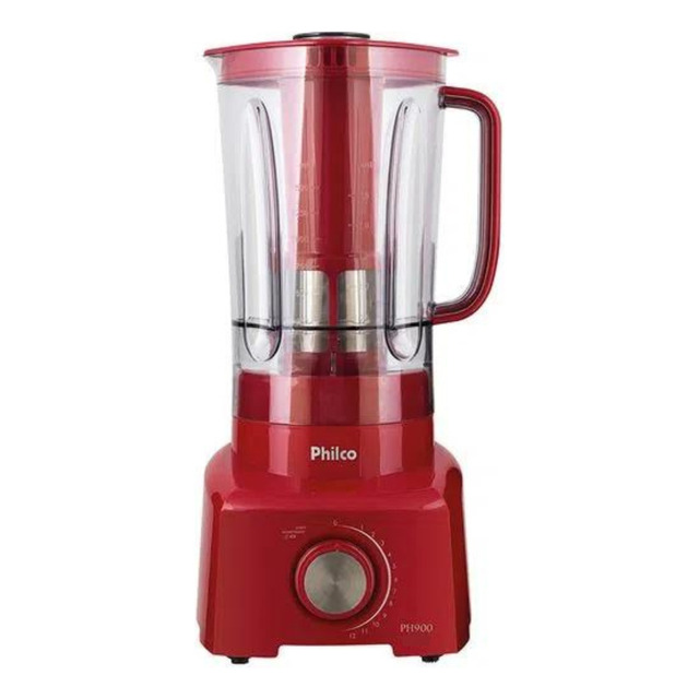 Liquidificador Ph900 Com 12 Velocidades E Pulsar Potência De 1200w Cor Vermelho Philco 127... Liquidificador Ph900 Com 12 Velocidades E Pulsar Potência De 1200w Cor Vermelho Philco 127...