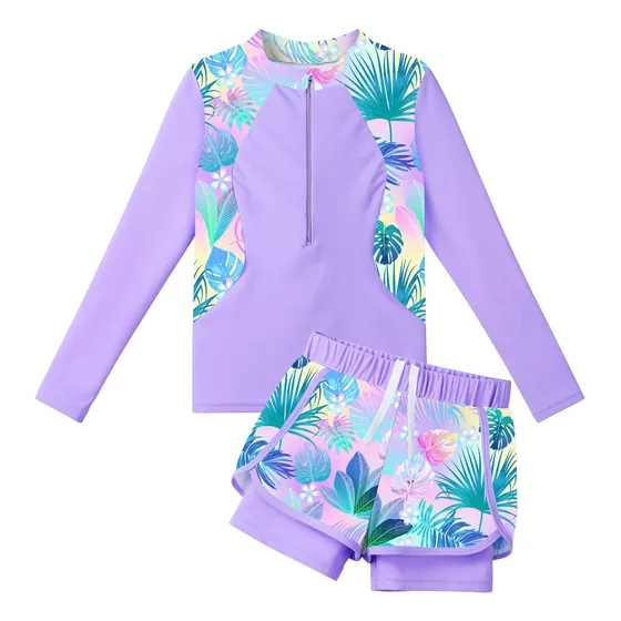 Trajes De Baño Bebe Niñas Larga Con Protección Uv